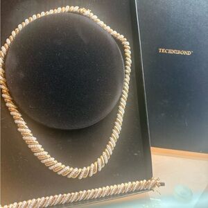 Technibond Elegant .925 Necklace & Bracelet Set